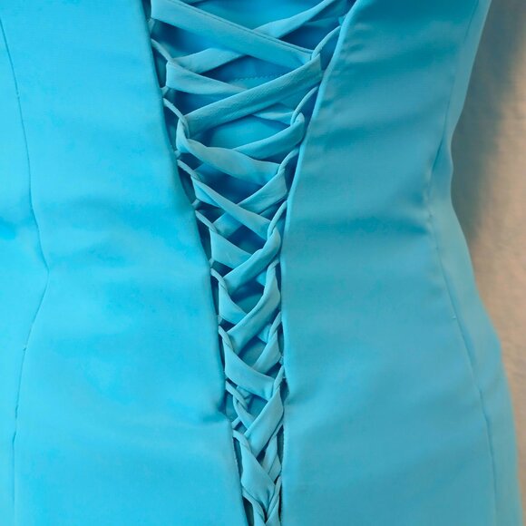 Strapless Gown with Corset Back - Picture 4 of 5